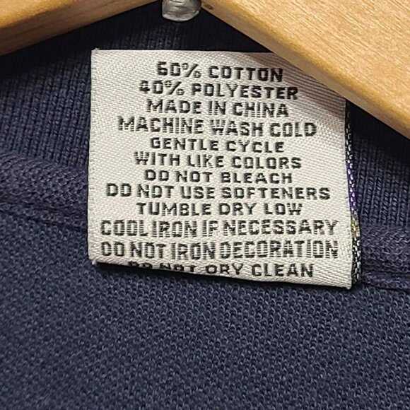 Big Custom Mens XL Navy Blue Long Sleeve Polo Style Shirt Impact Group - Picture 4 of 7